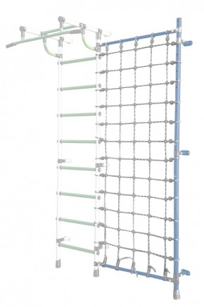 Дополнительная стойка к пристенному ДСК Pastel с сеткой для лазания, цв. голубой в Можге - mozhga.mebel24.online | фото