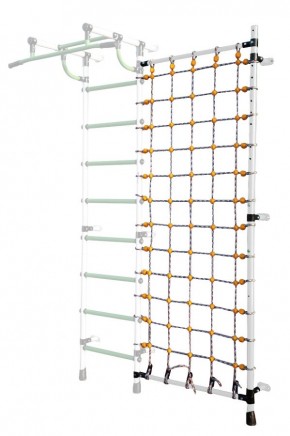 Дополнительная стойка к пристенному ДСК с сеткой для лазания, цв. белый в Можге - mozhga.mebel24.online | фото