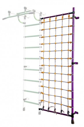 Дополнительная стойка к пристенному ДСК с сеткой для лазания, цв. фиолетовый в Можге - mozhga.mebel24.online | фото