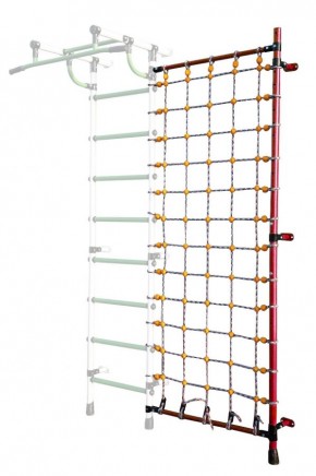 Дополнительная стойка к пристенному ДСК с сеткой для лазания, цв. красный в Можге - mozhga.mebel24.online | фото