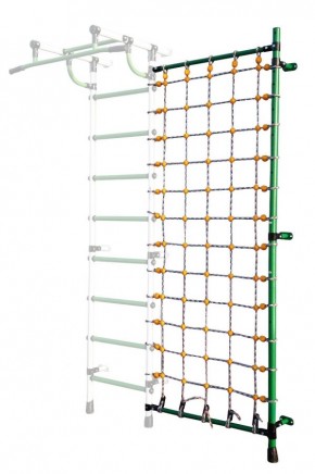 Дополнительная стойка к пристенному ДСК с сеткой для лазания, цв. зеленый в Можге - mozhga.mebel24.online | фото