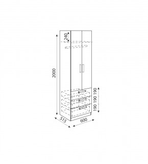 Дуглас (подростковая) М04 Шкаф с ящиками в Можге - mozhga.mebel24.online | фото 3