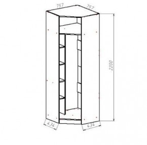 ГЕОМЕТРИЯ ГМТ.05 шкаф угловой в Можге - mozhga.mebel24.online | фото 2