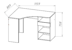 ГЕОМЕТРИЯ ГМТ.10 Стол угловой в Можге - mozhga.mebel24.online | фото 2