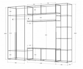 Гостиная Норден (Дуб Крафт белый) в Можге - mozhga.mebel24.online | фото 4