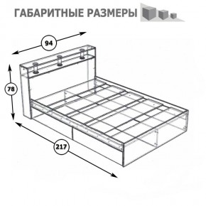 Камелия Кровать 0900, цвет венге/дуб лоредо, ШхГхВ 93,5х217х78,2 см., сп.м. 900х2000 мм., без матраса, основание есть в Можге - mozhga.mebel24.online | фото 4