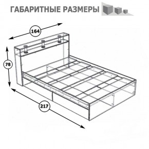 Камелия Кровать 1600, цвет венге/дуб лоредо, ШхГхВ 163,5х217х78,2 см., сп.м. 1600х2000 мм., без матраса, основание есть в Можге - mozhga.mebel24.online | фото 4