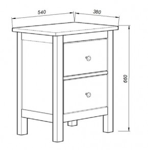 Комод 02 Кантри белый с двумя ящиками в Можге - mozhga.mebel24.online | фото 3