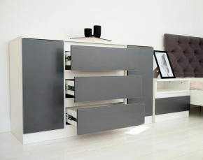 Комод 1200 Парус (Белый/Графит) в Можге - mozhga.mebel24.online | фото 4