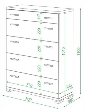 Комод Домино КМ-1 в Можге - mozhga.mebel24.online | фото 2