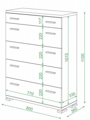 Комод Домино КМ-1 в Можге - mozhga.mebel24.online | фото 2