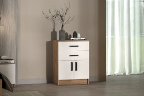 Комод Эконом (Дуб крафт золотой/Белый текстурный) в Можге - mozhga.mebel24.online | фото 3