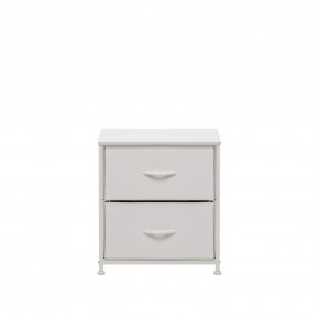 Комод Leset Линкс 2 ящ. (к/з), Каркас Белый, ящики Белые в Можге - mozhga.mebel24.online | фото 1