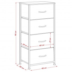 Комод Leset Линкс 4 ящ. (к/з), Каркас Белый, ящики Белые в Можге - mozhga.mebel24.online | фото 8
