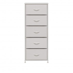 Комод Leset Линкс 5 ящ. (к/з), Каркас Белый, ящики Белые в Можге - mozhga.mebel24.online | фото 1
