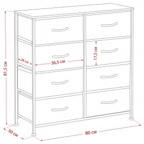 Комод Leset Линкс 8 ящ. (к/з), Каркас Белый, ящики Белые в Можге - mozhga.mebel24.online | фото 8