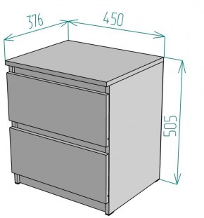 Комод Malta light K127 (тумба прикроватная) в Можге - mozhga.mebel24.online | фото 2