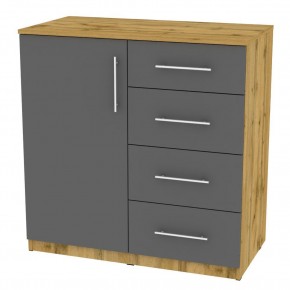 Комод "Калисто (K17)" ручка рейлинг (ДВ-Графит) в Можге - mozhga.mebel24.online | фото