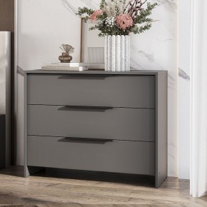 КАМЕЛИЯ 1 Серия 2 Комод 3 ящика Графит серый в Можге - mozhga.mebel24.online | фото