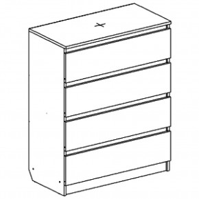 Комод с 4 ящиками "Бьянко" в Можге - mozhga.mebel24.online | фото 3