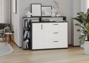 Комод с дверкой и тремя ящиками (графит/белый) в Можге - mozhga.mebel24.online | фото 3
