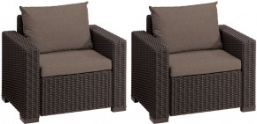 Комплект кресел Калифорния (California chair) коричневые в Можге - mozhga.mebel24.online | фото 2