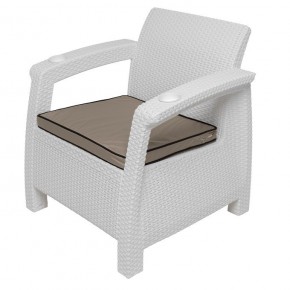 Комплект кресел Yalta Premium Double Seat (Ялта) белый (+подушки под спину) в Можге - mozhga.mebel24.online | фото 3