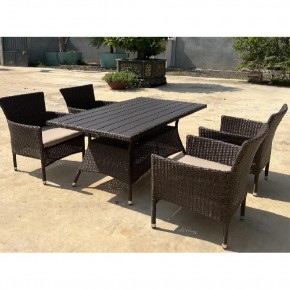 Комплект мебели из иск. ротанга AM-196B/T196 Brown 4Pcs (4+1) в Можге - mozhga.mebel24.online | фото 3