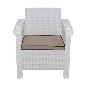 Комплект на балкон Yalta Premium Balcony Set (Ялта) белый (+подушки под спину) в Можге - mozhga.mebel24.online | фото 5