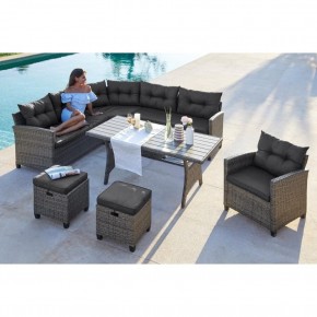 Комплект плетеной мебели AFM-373G Grey в Можге - mozhga.mebel24.online | фото 2