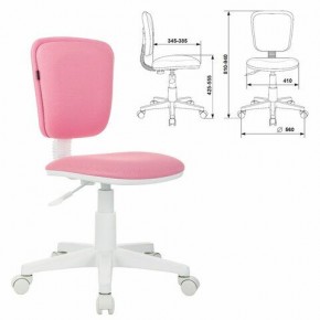 Кресло детское BRABIX "Joy MG-204W", без подлокотников, пластик белый, ткань TW, розовое, 533011 в Можге - mozhga.mebel24.online | фото 1