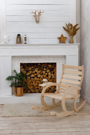 Кресло качалка не окрашенное НЕАПОЛЬ с подножкой в Можге - mozhga.mebel24.online | фото 2