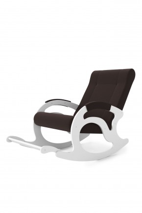 Кресло-качалка Тироль 12-Т-Ш (ткань/белые) ШОКОЛАД в Можге - mozhga.mebel24.online | фото 2