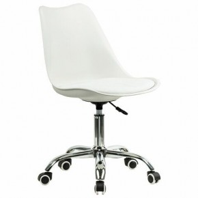 Кресло стул BRABIX "Eames MG-310 CH", хром, пластик белый, экокожа белая, 532923 в Можге - mozhga.mebel24.online | фото 2