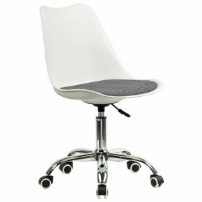 Кресло стул BRABIX "Eames MG-310 CH", хром, пластик белый, ткань серая, 532924 в Можге - mozhga.mebel24.online | фото 2