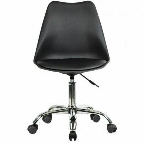 Кресло стул BRABIX "Eames MG-310 CH", хром, пластик черный, экокожа черная, 532925 в Можге - mozhga.mebel24.online | фото 1