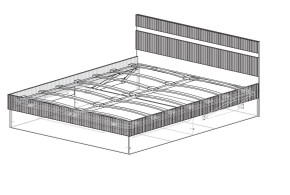 ОЛИВИЯ Кровать 1600 с основанием и ПМ в Можге - mozhga.mebel24.online | фото 4