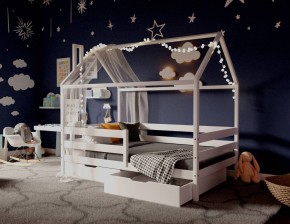 Кровать-домик 80*160 Белый в Можге - mozhga.mebel24.online | фото