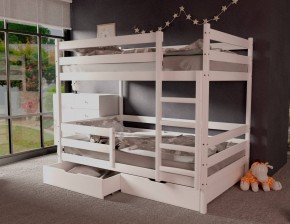 Кровать двухъярусная без крыши 80*190 Белый в Можге - mozhga.mebel24.online | фото