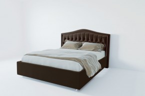 Кровать Калининград с ПМ 800 (экокожа коричневая) в Можге - mozhga.mebel24.online | фото 2