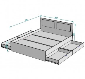 Кровать Ольга L34 (1600) 4 ящика в Можге - mozhga.mebel24.online | фото 2