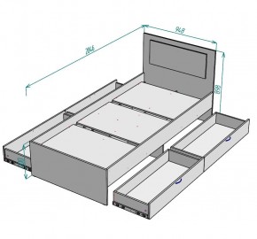 Кровать Ольга L38 (900) 4 ящика в Можге - mozhga.mebel24.online | фото 2