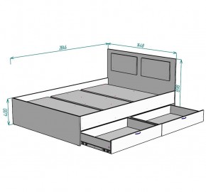 Кровать Ольга L41 (1400) 2 ящика в Можге - mozhga.mebel24.online | фото 2