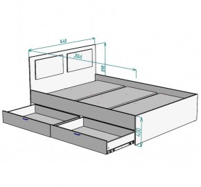 Кровать Ольга L42 (1400) 2 ящика в Можге - mozhga.mebel24.online | фото 5