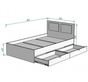 Кровать Ольга L45 (1200) 2 ящика в Можге - mozhga.mebel24.online | фото 2