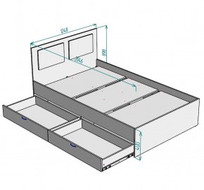 Кровать Ольга L46 (1200) 2 ящика в Можге - mozhga.mebel24.online | фото 2