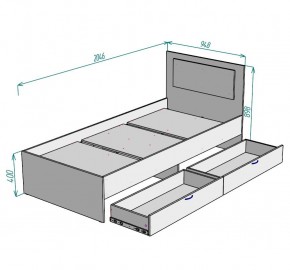 Кровать Ольга L47 (900) 2 ящика в Можге - mozhga.mebel24.online | фото 2