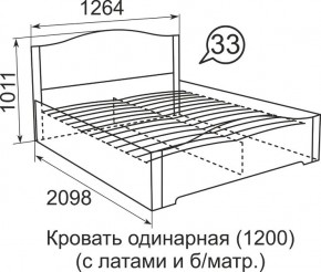 Кровать с латами Виктория 1400*2000 в Можге - mozhga.mebel24.online | фото 3