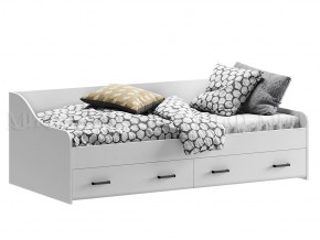 ВЕГА NEW Кровать 900 с настилом ЛДСП (Белый глянец/белый) в Можге - mozhga.mebel24.online | фото