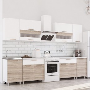 Кухня Айсбери 2.4 м (Белый/Дуб Сонома) в Можге - mozhga.mebel24.online | фото
